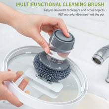 Lade das Bild in den Galerie-Viewer, Kitchen Dish Cleaning Brushes Automatic Soap Liquid Adding Pot Brush Strong Decontamination Brushes for Kitchen Accessories
